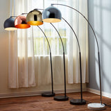 Arquer Arc Curved LED Floor Lamp & Shade, Modern Lighting, Chrome