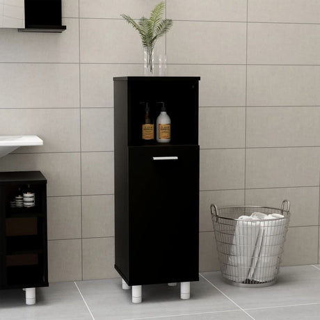 Bathroom Cabinet Smoked Oak 30x30x95 cm Engineered Wood