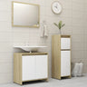 3 Piece Bathroom Furniture Set Sonoma Oak Engineered Wood