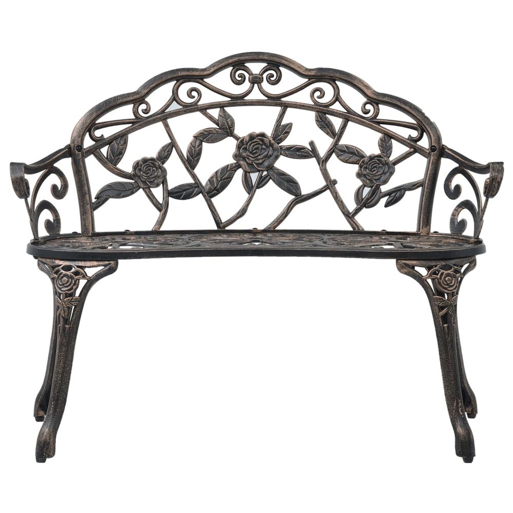 Bistro Bench 100cm Bronze Cast Aluminium