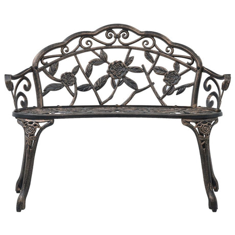 Bistro Bench 100cm Bronze Cast Aluminium