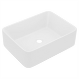 Luxury Wash Basin Matt White 41x30x12 cm Ceramic