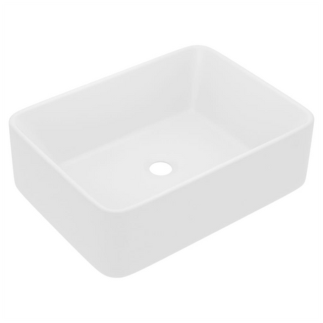 Luxury Wash Basin Matt White 41x30x12 cm Ceramic