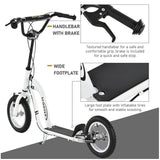 Dual Brakes Kick Scooter 12-Inch Inflatable Wheel Ride On Toy