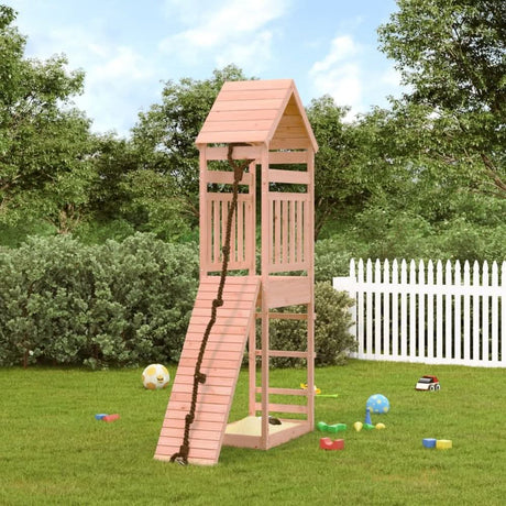 Playhouse with Climbing Wall Solid Wood Pine