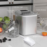 Portable Ice Cube Maker w/ 2 Cube Sizes 12Kg/24 Hrs, 9 Cubes/ 6-13Mins