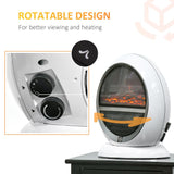 Free standing Electric Fireplace Flame Effect Rotatable Overheating Protection