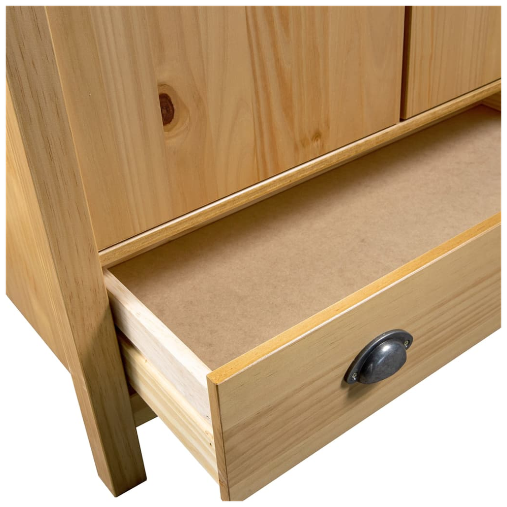 2-Door Wardrobe Hill 89x50x170 cm Solid Pine Wood