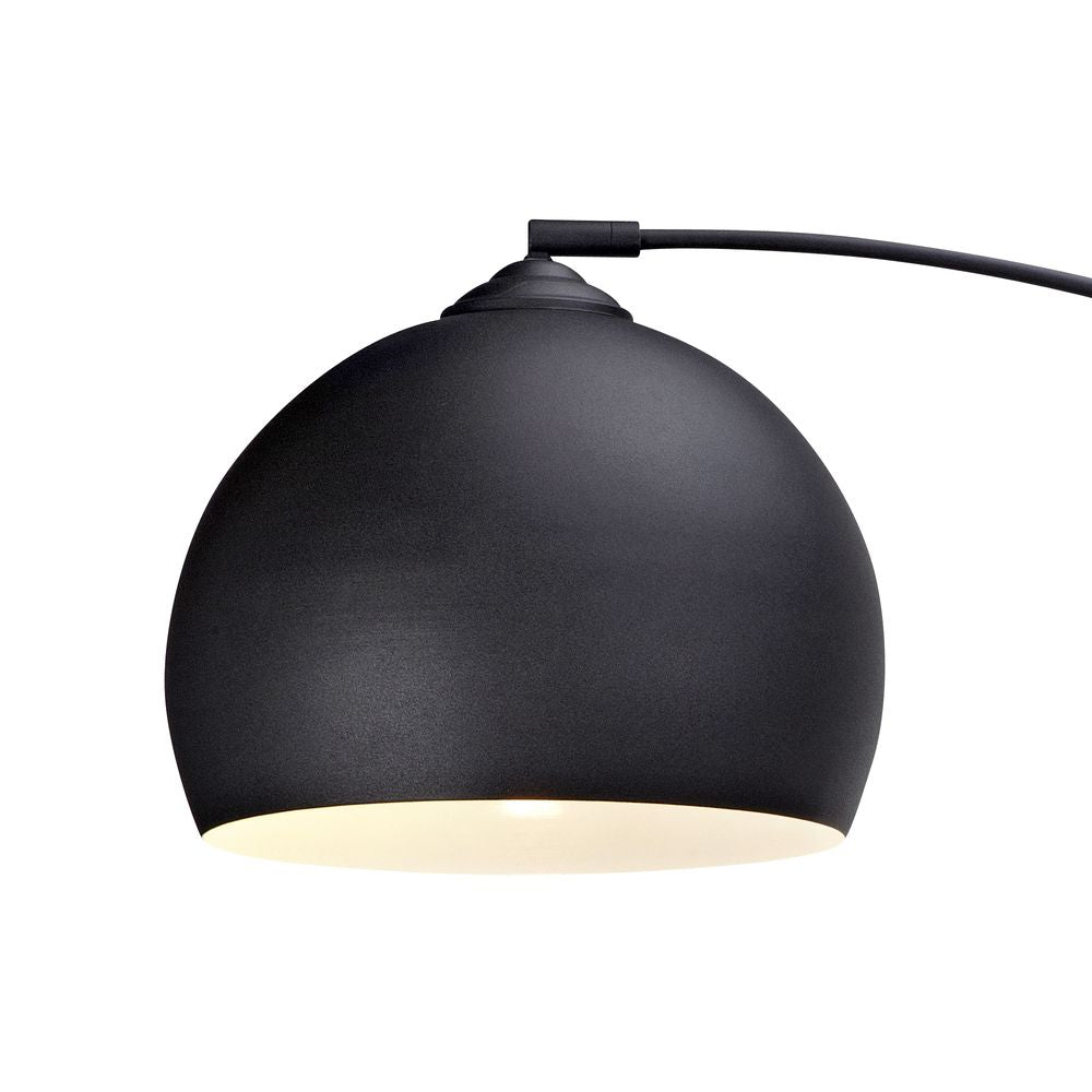 Arquer Arc Curved LED Floor Lamp & Shade, Modern Lighting, Black