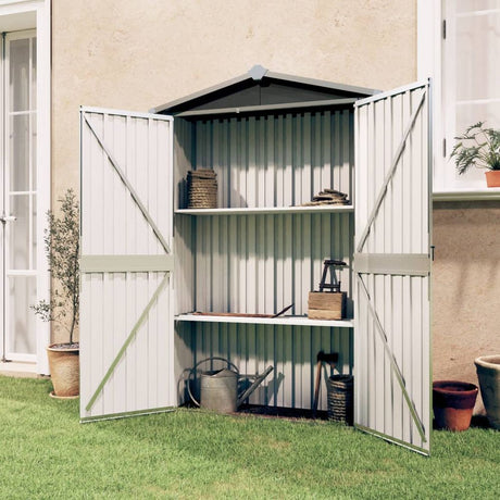 Garden Shed Green 116x45x175 cm Galvanised Steel