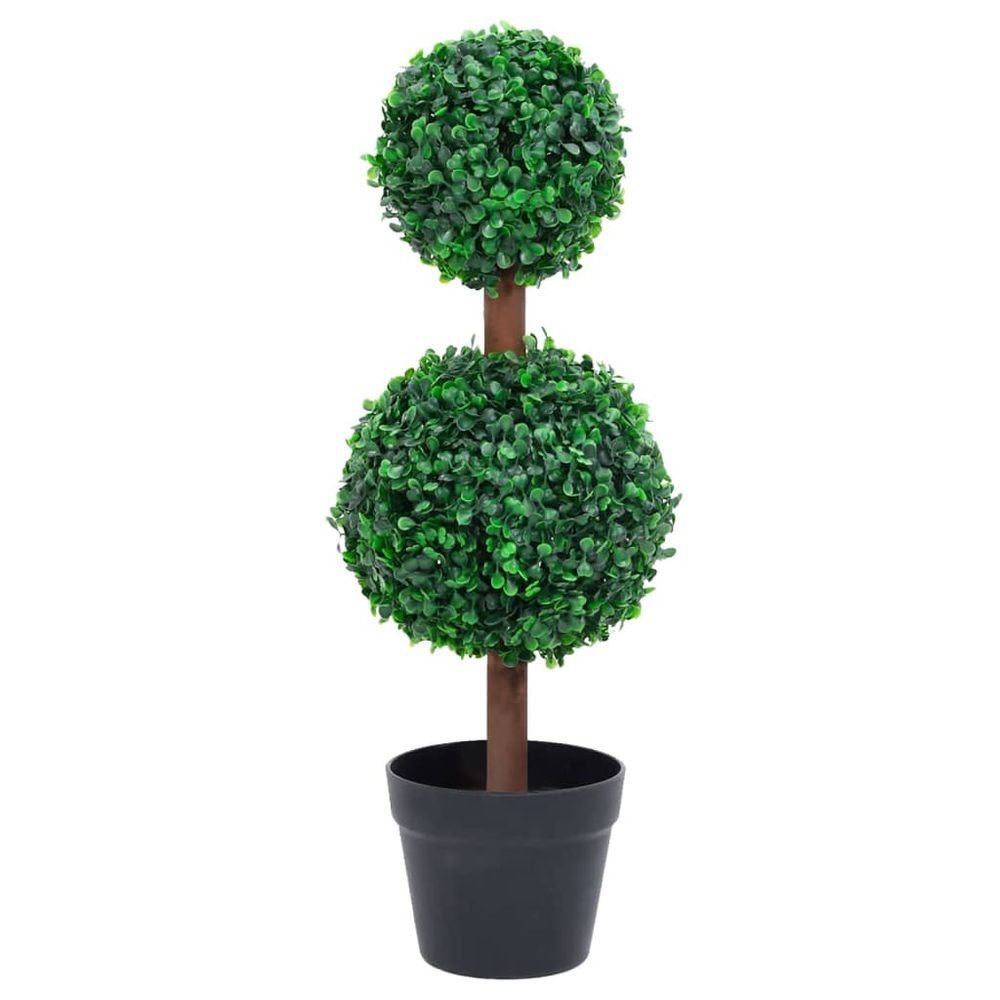 Artificial Boxwood Plant with Pot Ball Shaped Green 71 cm