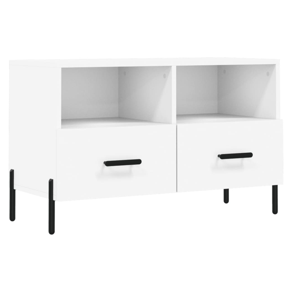 TV Cabinet White 80x36x50 cm Engineered Wood