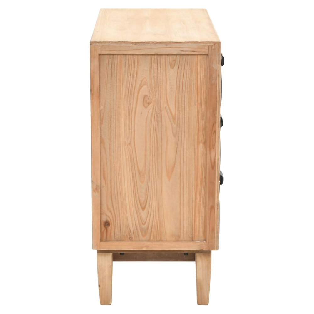 Drawer Cabinet Solid Fir Wood 80x36x75 cm