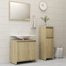 3 Piece Bathroom Furniture Set Sonoma Oak Engineered Wood