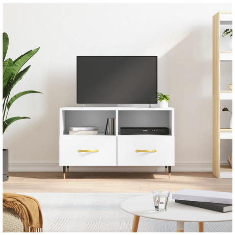 TV Cabinet White 80x36x50 cm Engineered Wood