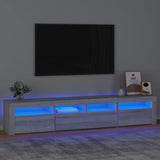 TV Cabinet with LED Lights White 240x35x40 cm