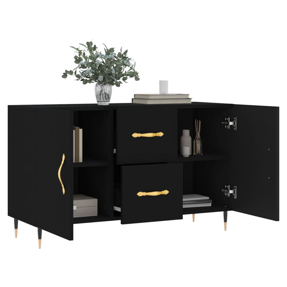 Sideboard Black 100x36x60 cm Engineered Wood