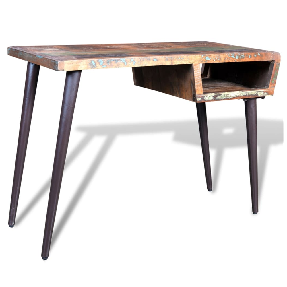 Reclaimed Wood Desk with Iron Legs