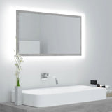 LED Bathroom Mirror White 80x8.5x37 cm Acrylic