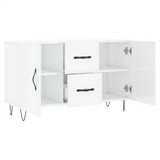 Sideboard High Gloss White 100x36x60 cm Engineered Wood