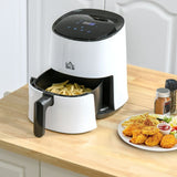 Digital Air Fryer, 1300W 2.5L Rapid Air Circulation, Timer and Nonstick White