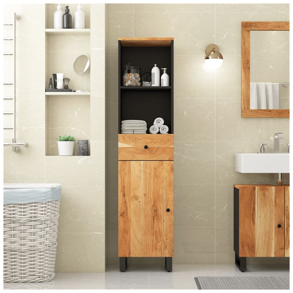 Bathroom Cabinet 38x33x160 cm Solid Wood Acacia