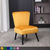 Crushed Velvet Shell Accent Chair