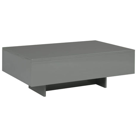 Coffee Table High Gloss Grey 115x55x31 cm MDF