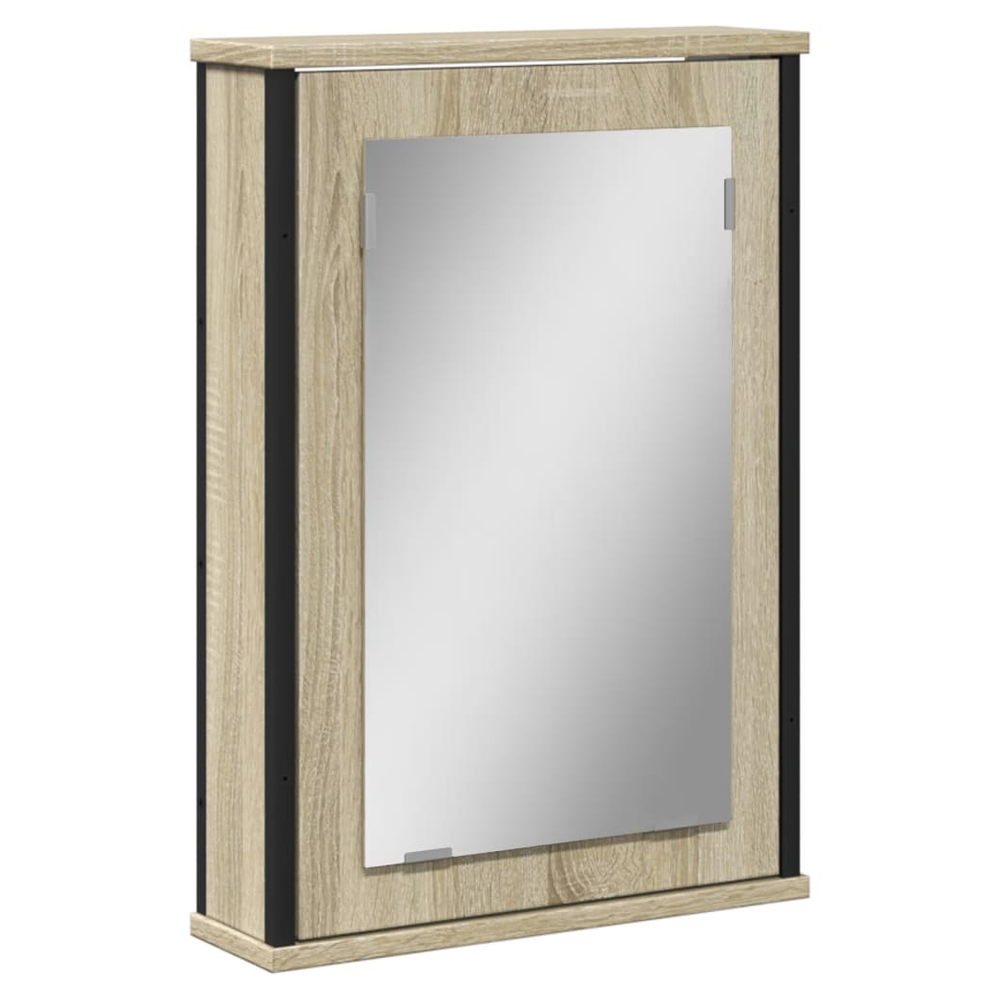 Bathroom Mirror Cabinet Sonoma Oak 42x12x60 cm Engineered Wood