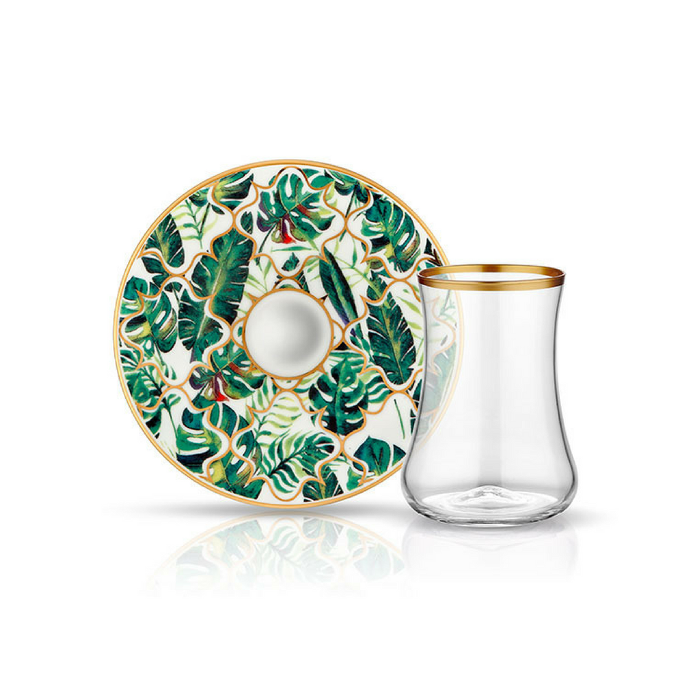 Dervish Amazon Equator Tea Glass and Saucer