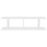 Wall Shelves 2 pcs White 75x18x20 cm Engineered Wood