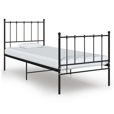 Bed Frame Black Metal 90x200 cm