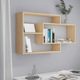 Wall Shelf Smoked Oak 104x20x58.5 cm Engineered Wood