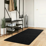 Rug OVIEDO Short Pile Black 80x200 cm