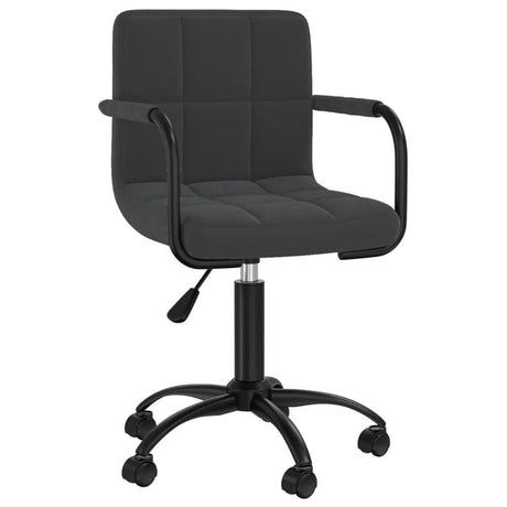 Swivel Office Chair Black Velvet