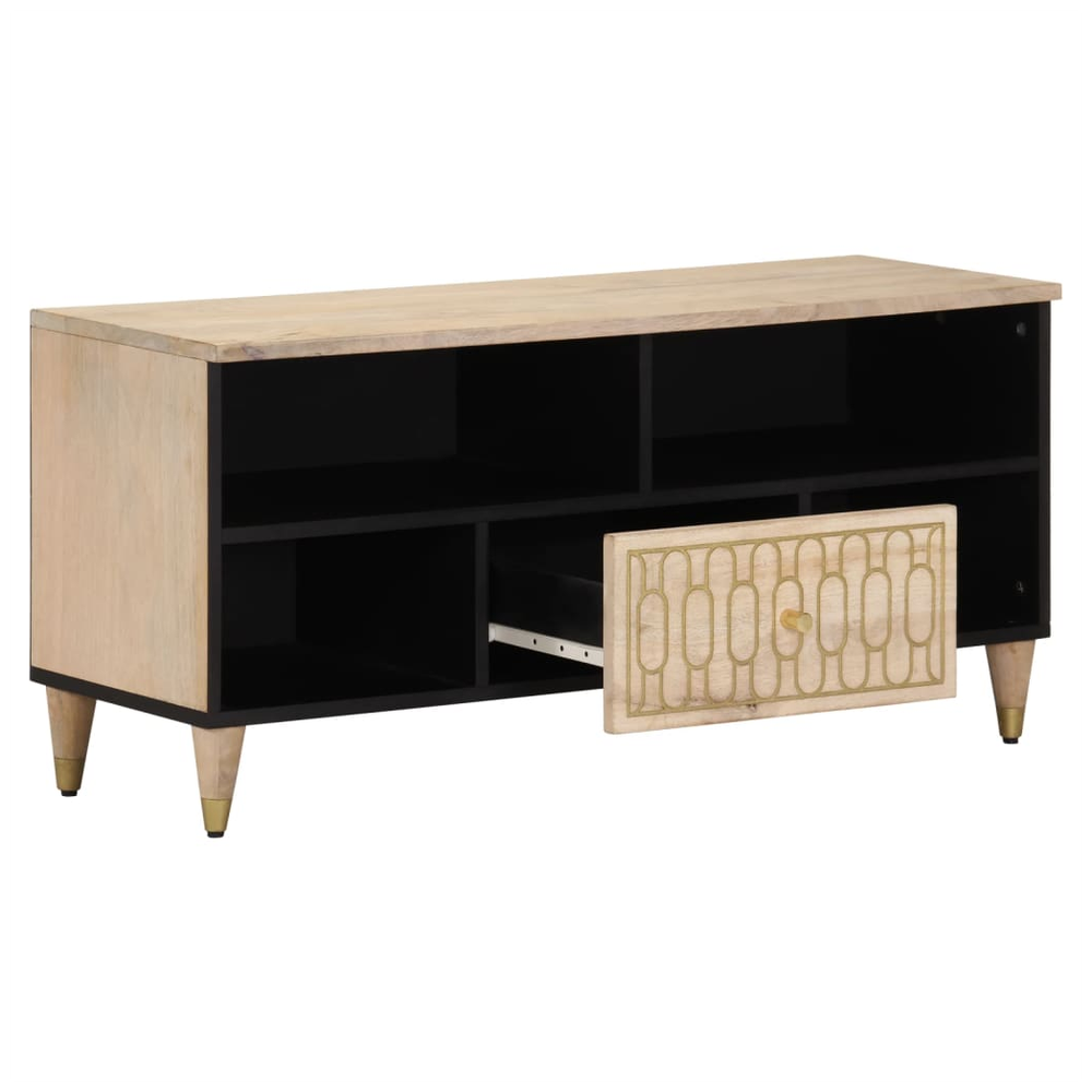 TV Cabinet 100x33x46 cm Solid Wood Mango