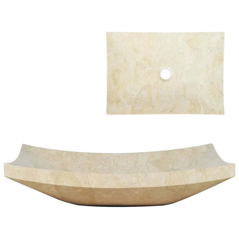 Sink 50x35x12 cm Marble Cream