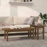 2 Piece Coffee Table Set Solid Wood Pine