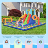 Outsunny Kids 6 in 1 Bouncy Castle with Blower, Carrying Bag for 3-8 Years