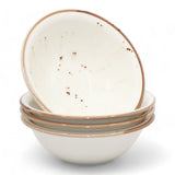 Porcelain Soup-Cereal Bowls Set of 4 Pebble Marble White 18cm