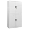 Office Cabinet White 90x40x180 cm Steel