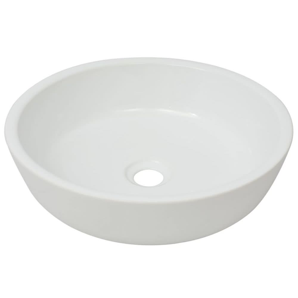 Basin Round Ceramic White 42x12 cm