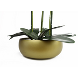 60cm Orchid Artificial Pink- Gold Ceramic Planter