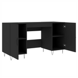 Desk Black 140x50x75 cm Engineered Wood