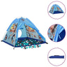 Children Play Tent with 250 Balls Blue 120x120x90 cm