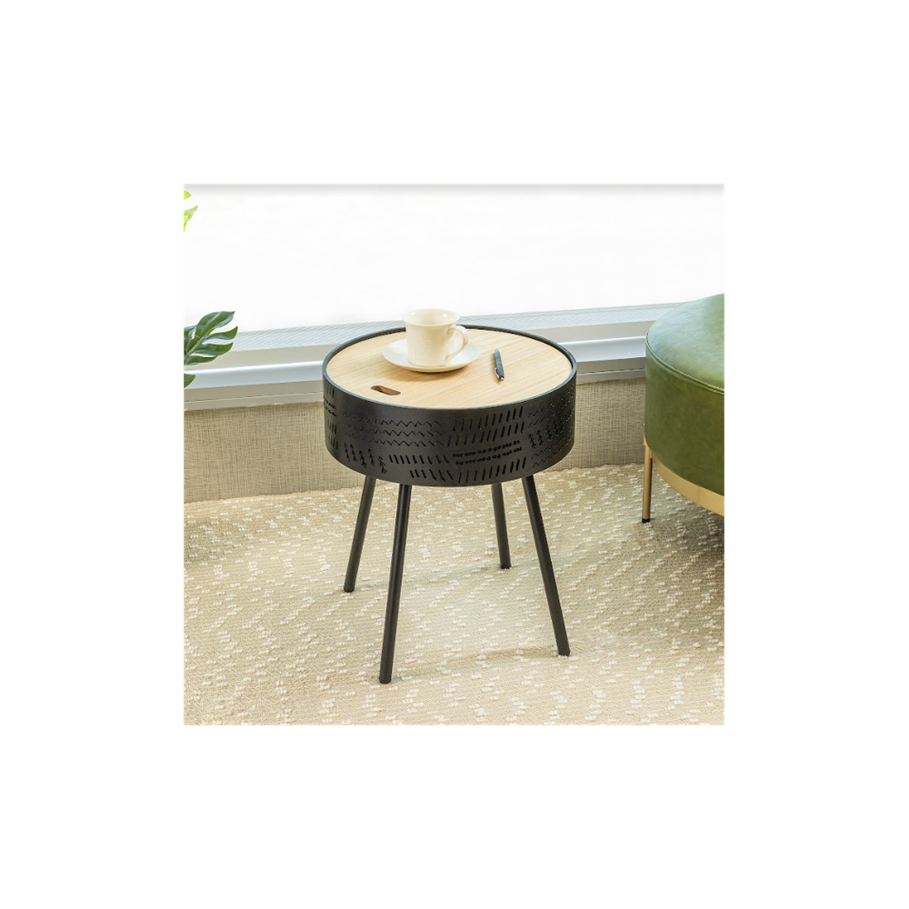 Lift Top Round Side Table