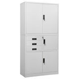 Office Cabinet White 90x40x180 cm Steel