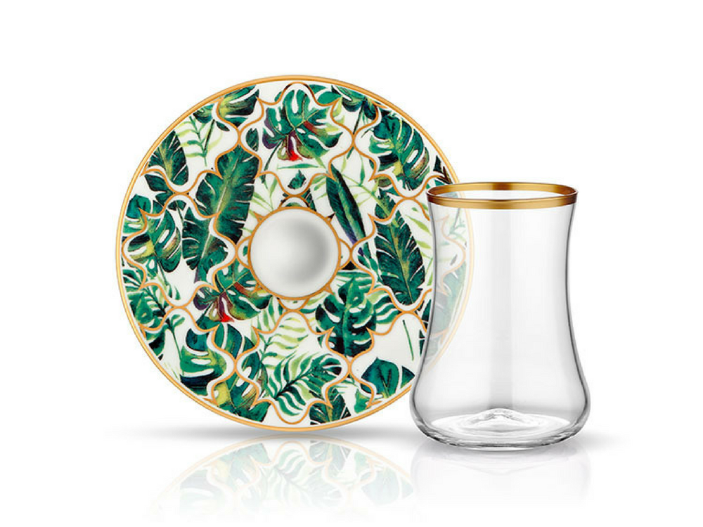 Dervish Amazon Equator Tea Glass and Saucer