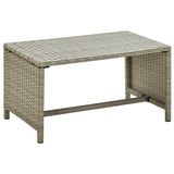 Coffee Table Black 70x40x38 cm Poly Rattan