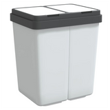 Dual Bin White 2x25 L